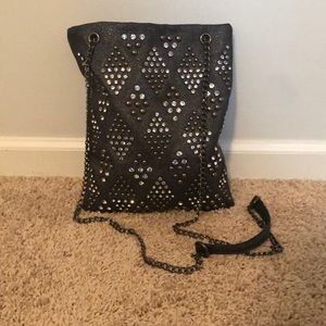 sparkled grey purse